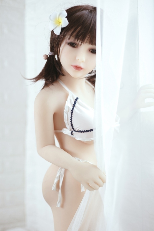 100cm D Cup TPE Blue Eyes Thin Lips White Mini Sex Doll Gallery 9