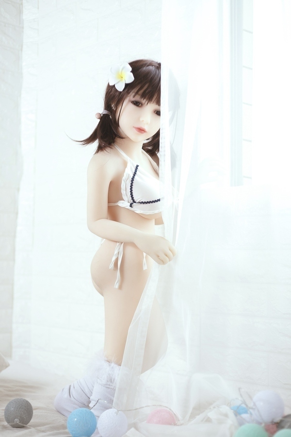 100cm D Cup TPE Blue Eyes Petite Thin Lips Mini Sex Doll Detail View 1