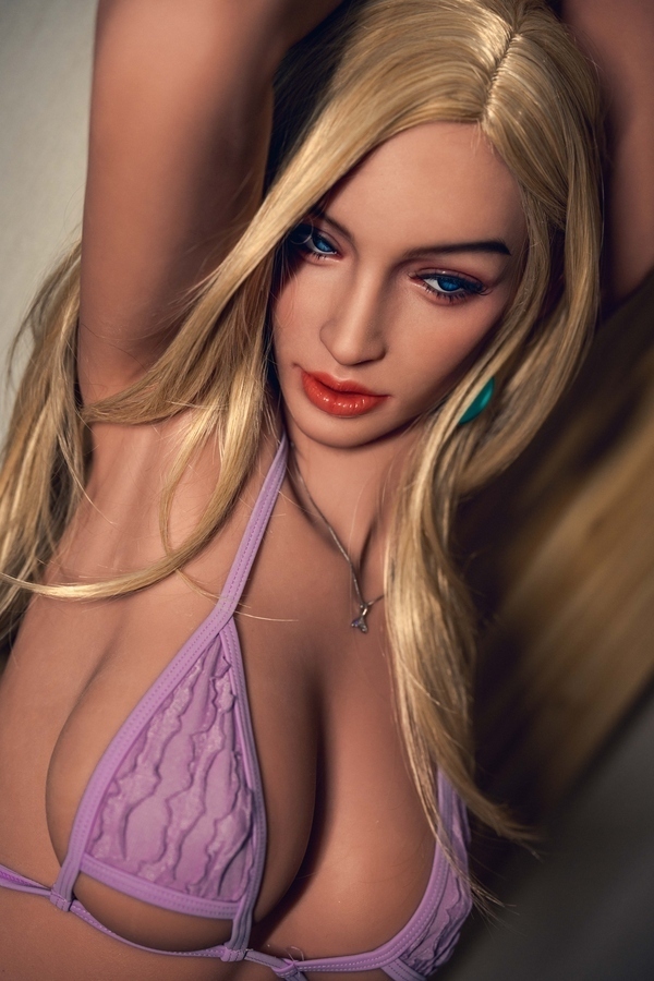 157cm D Cup TPE Thin Lips Blue Eyes Blonde European Sex Doll Gallery 2