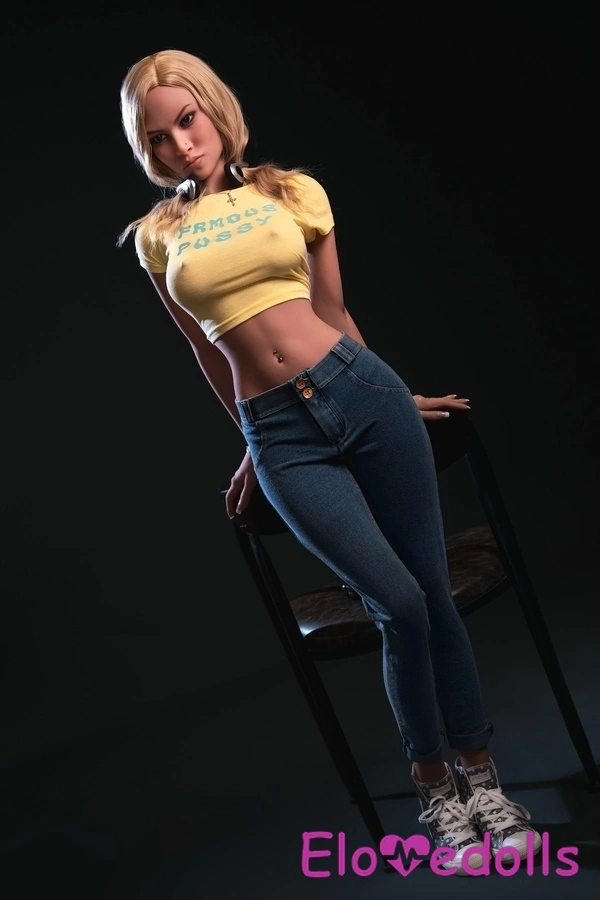 157cm D Cup TPE Thin Lips Blonde Petite Breasts Thick Sex Doll Gallery 5