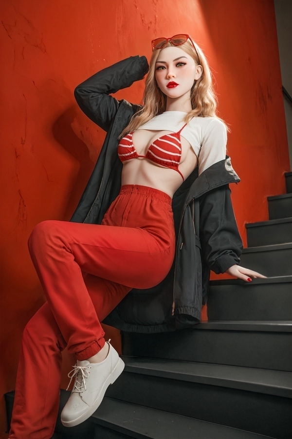 148cm B Cup TPE Small Breasts Gray Eyes Blonde Teen Sex Doll Product