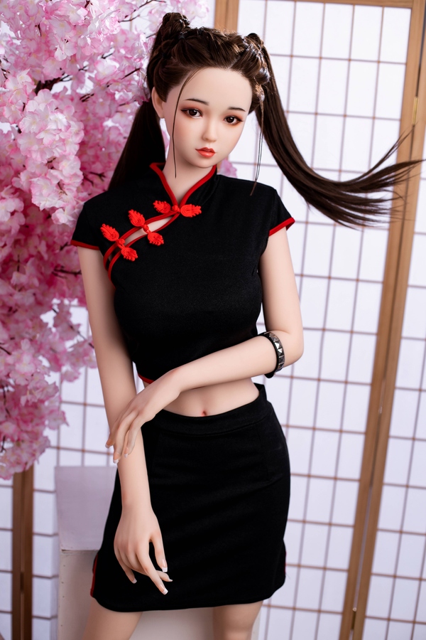 100cm C Cup TPE Amber Eyes Thin Lips Black Chinese Sex Doll Detail View 6