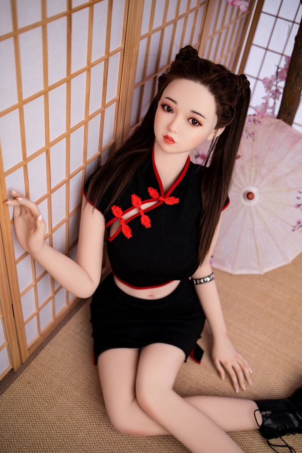 100cm C Cup TPE Small Breasts Amber Eyes Black Chinese Sex Doll Detail View 21