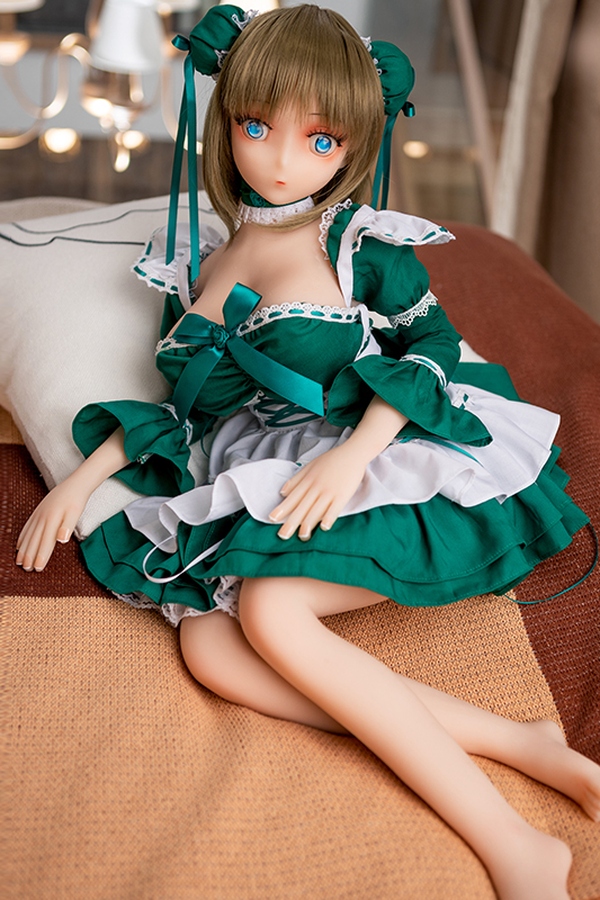 68cm D Cup TPE Petite Green Eyes White Anime Sex Doll Gallery 2