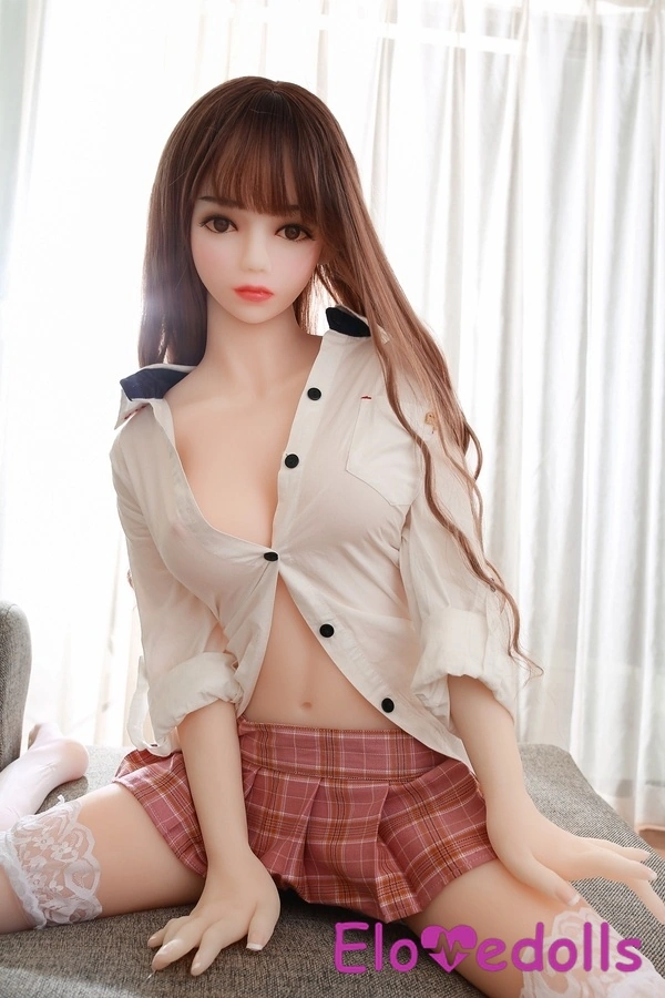 Búp bê tình dục Châu Á 148cm Cúp C TPE Ngực nhỏ nhắn Tóc nâu Mắt xám Bộ sưu tập 8