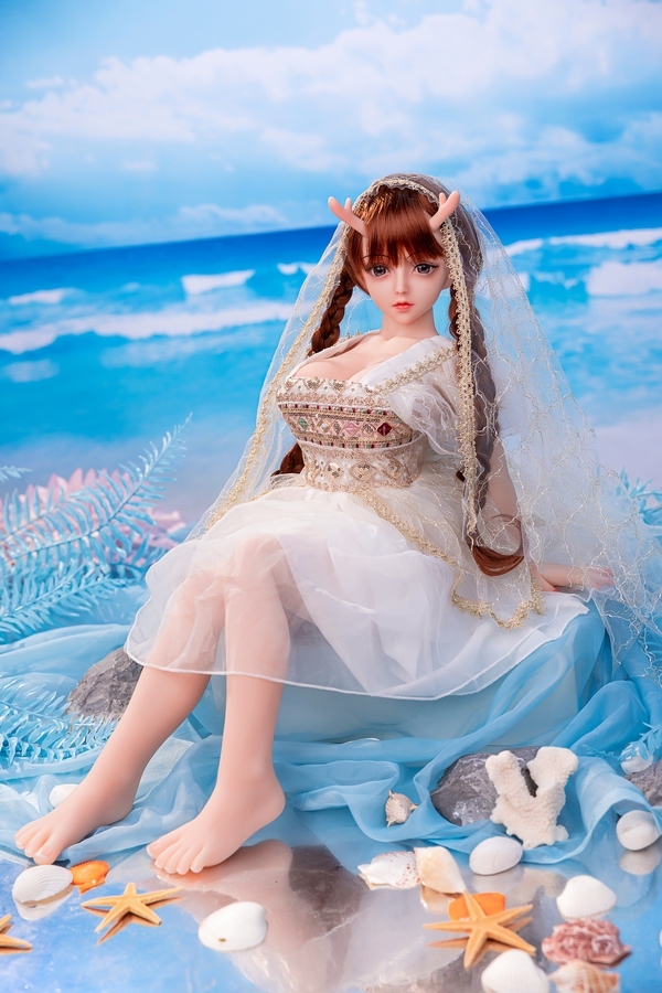 80cm D Cup Silicone Head & TPE Body Blue Eyes Natural Lips Petite Mini Sex Doll Gallery 7