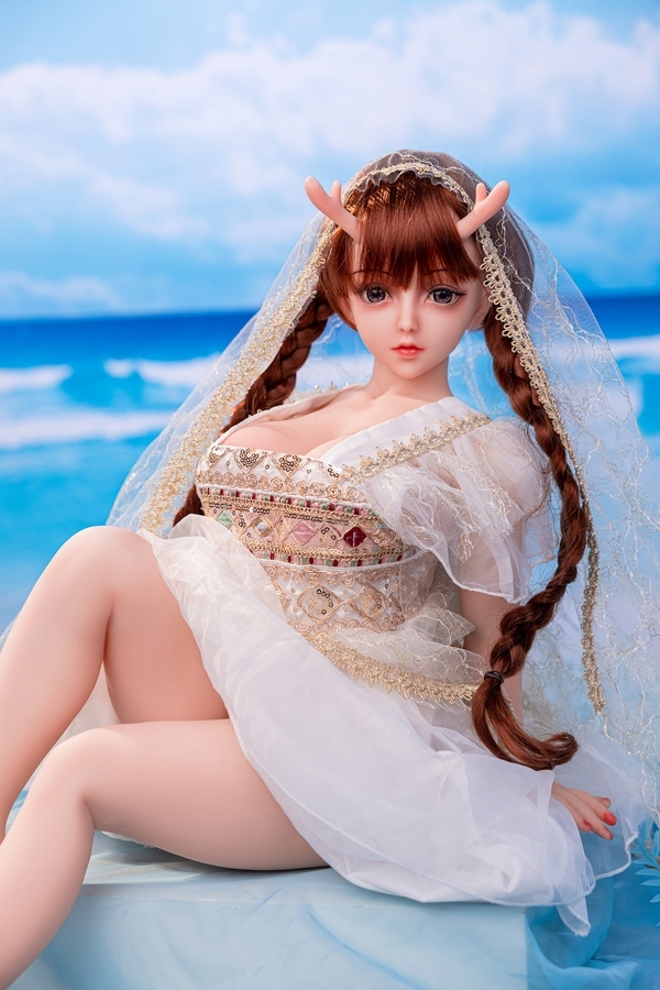 80cm D Cup Silicone Head & TPE Body Petite Blue Eyes Natural Lips Mini Sex Doll Detail View 1