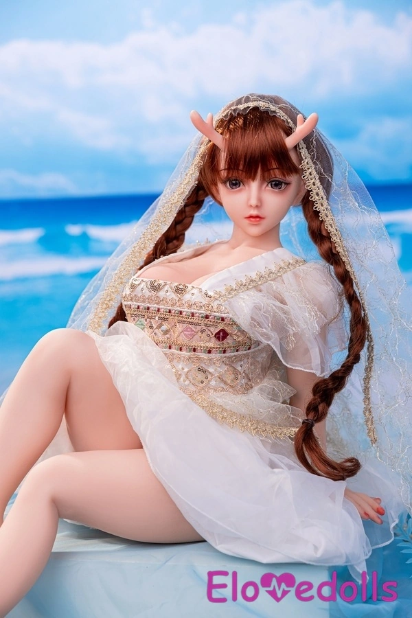 80cm D Cup Silicone Head & TPE Body Petite Blue Eyes Natural Lips Mini Sex Doll Detail View 1