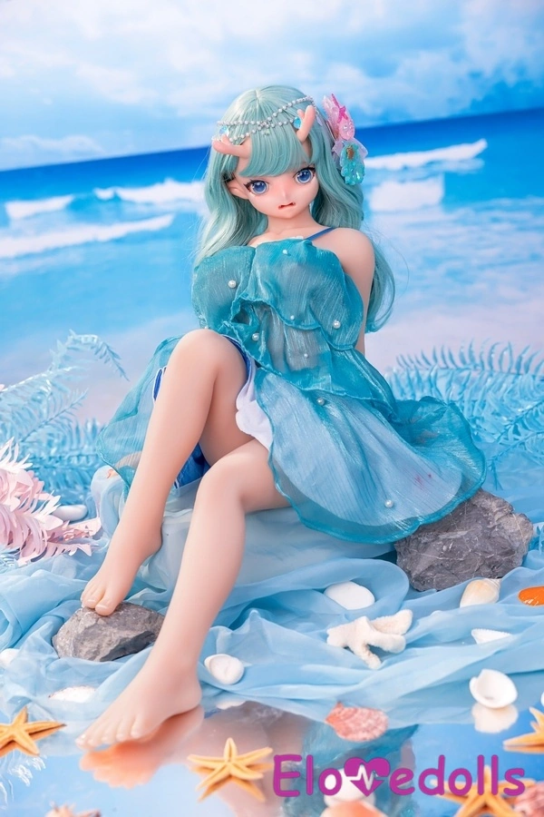 80cm D Cup Silicone Head & TPE Body White Thin Lips Petite Mini Sex Doll Gallery 4