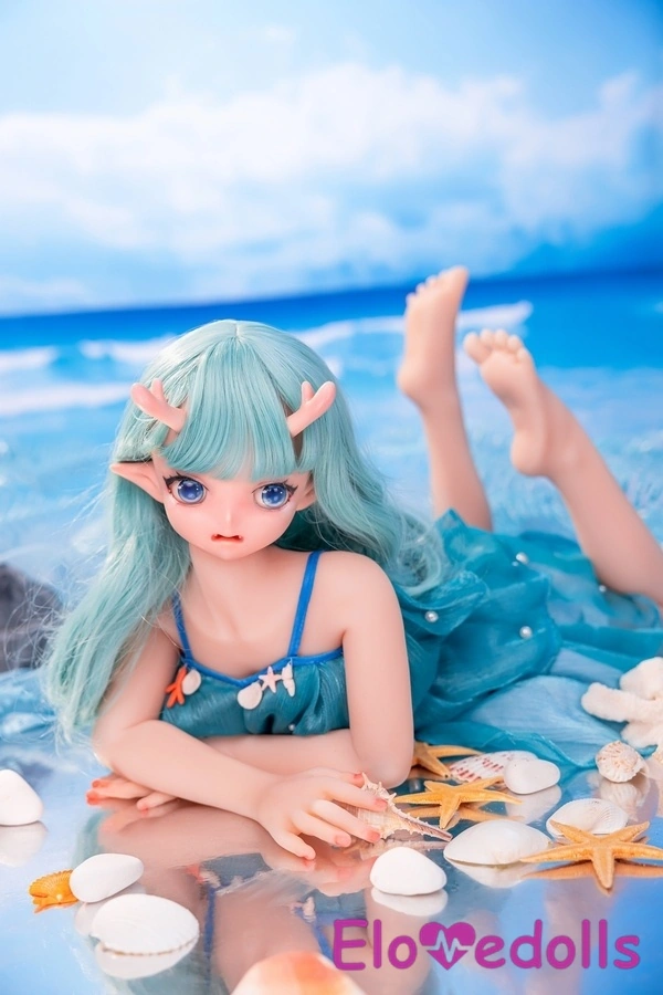 80cm D Cup Silicone Head & TPE Body Petite Thin Lips White Mini Sex Doll Detail View 14