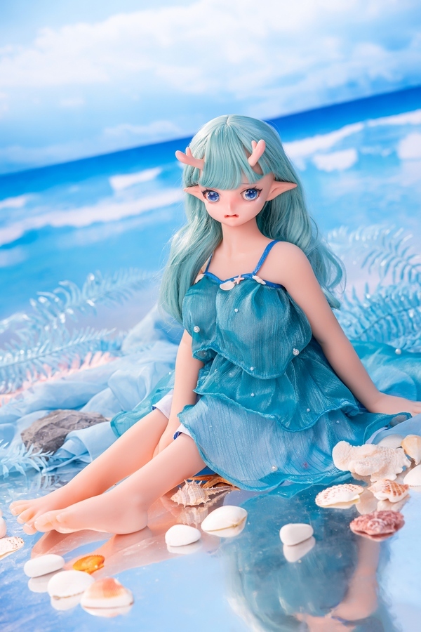 80cm D Cup Silicone Head & TPE Body Petite Thin Lips Blue Eyes Mini Sex Doll Detail View 16