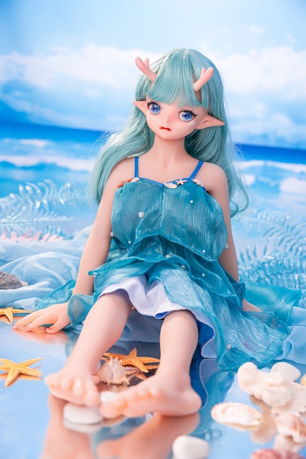 80cm D Cup Silicone Head & TPE Body Petite Blue Eyes Thin Lips Mini Sex Doll Detail View 19