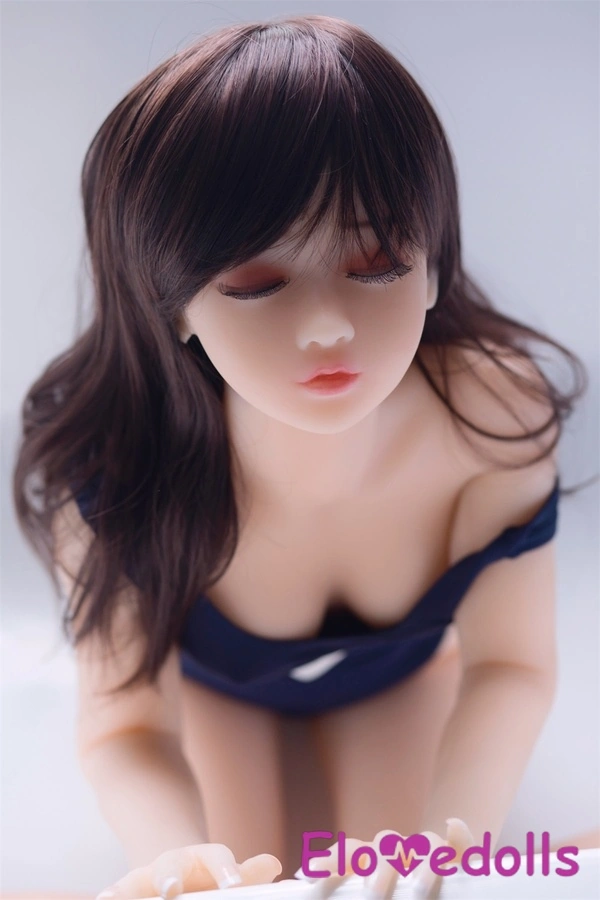 125cm B Cup TPE Thin Lips Black Blue Eyes Mini Sex Doll Gallery 5