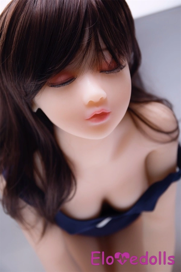 125cm B Cup TPE Petite Black Blue Eyes Mini Sex Doll Gallery 6