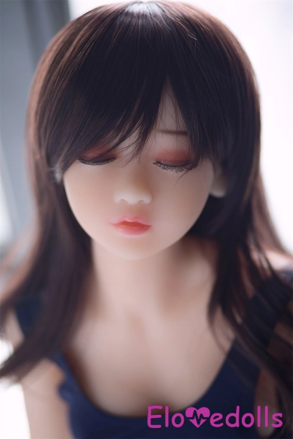 125cm B Cup TPE Black Thin Lips Blue Eyes Mini Sex Doll Detail View 4