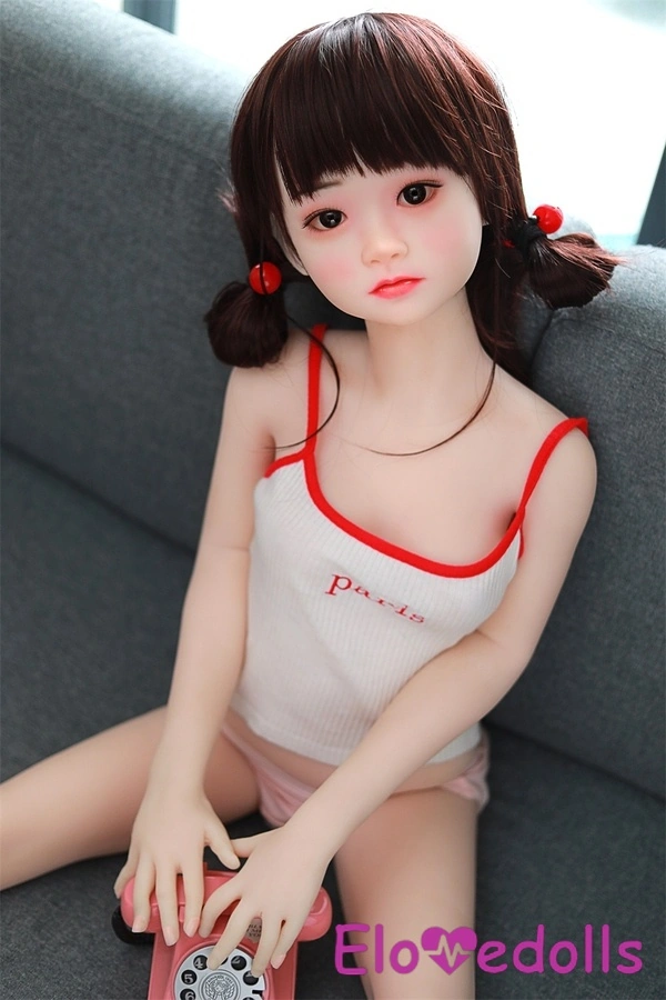 125cm B Cup TPE Petite Small Breasts Gray Eyes Mini Sex Doll Gallery 3
