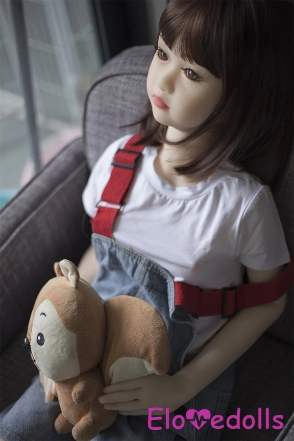 125cm B Cup TPE Petite Thin Lips Gray Eyes Mini Sex Doll Gallery 4