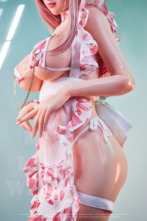 150cm D Cup Silicone Head & TPE Body Thin Lips Pink Blue Eyes Anime Sex Doll Gallery 9