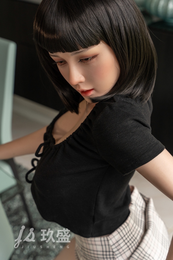 158cm D Cup Silicone Black Petite Breasts Gray Eyes Asian Sex Doll Gallery 4