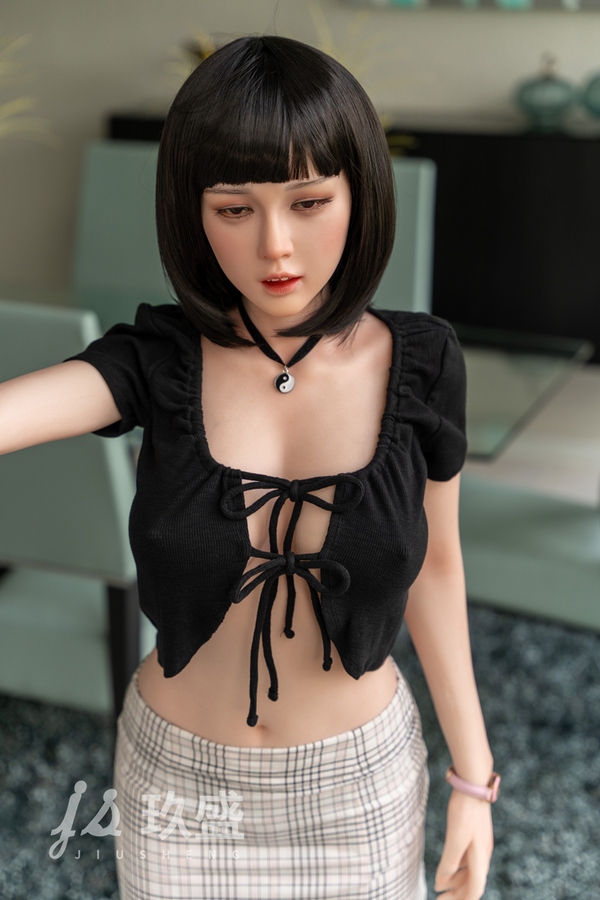 158cm D Cup Silicone Gray Eyes Black Petite Breasts Asian Sex Doll Gallery 7