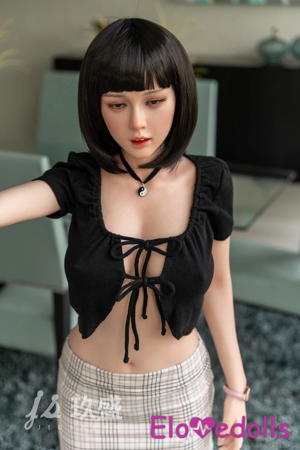 Búp bê tình dục Châu Á ngực nhỏ màu đen mắt xám cúp D bằng silicon 158cm Gallery 7