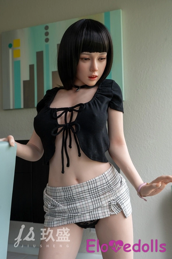 Búp bê tình dục Châu Á 158cm D Cup Silicone Môi mỏng Mắt xám Bộ sưu tập 9