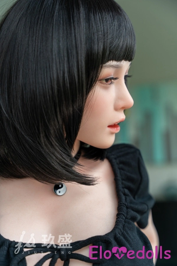 Búp bê tình dục châu Á 158cm cúp D ngực nhỏ bằng silicon môi mỏng màu đen Xem chi tiết 4