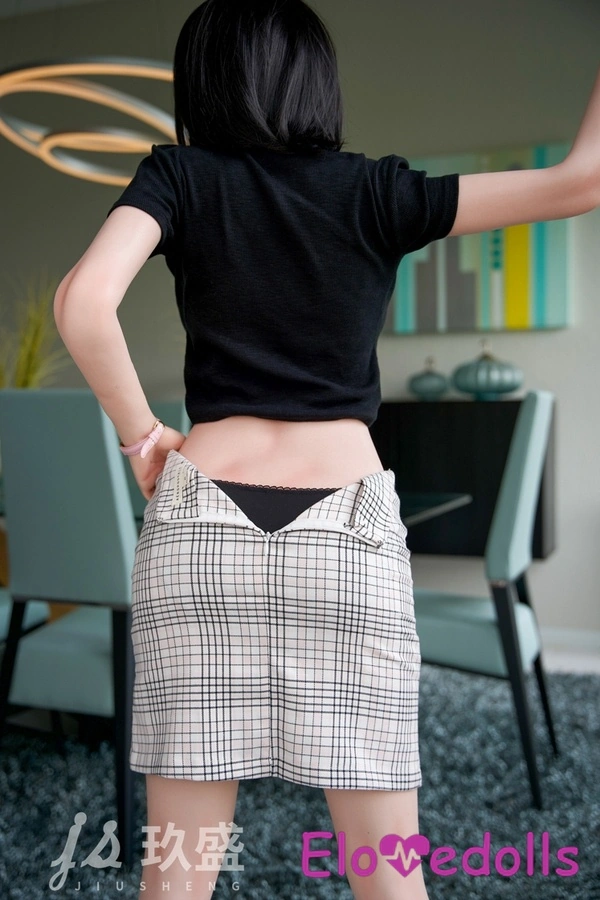 Búp bê tình dục Châu Á ngực nhỏ, môi mỏng, cúp D, chất liệu silicon, màu đen, kích thước 158cm, chi tiết xem 6