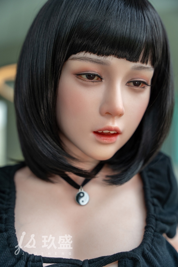 158cm D Cup Silicone Gray Eyes Black Petite Asian Sex Doll Detail View 7