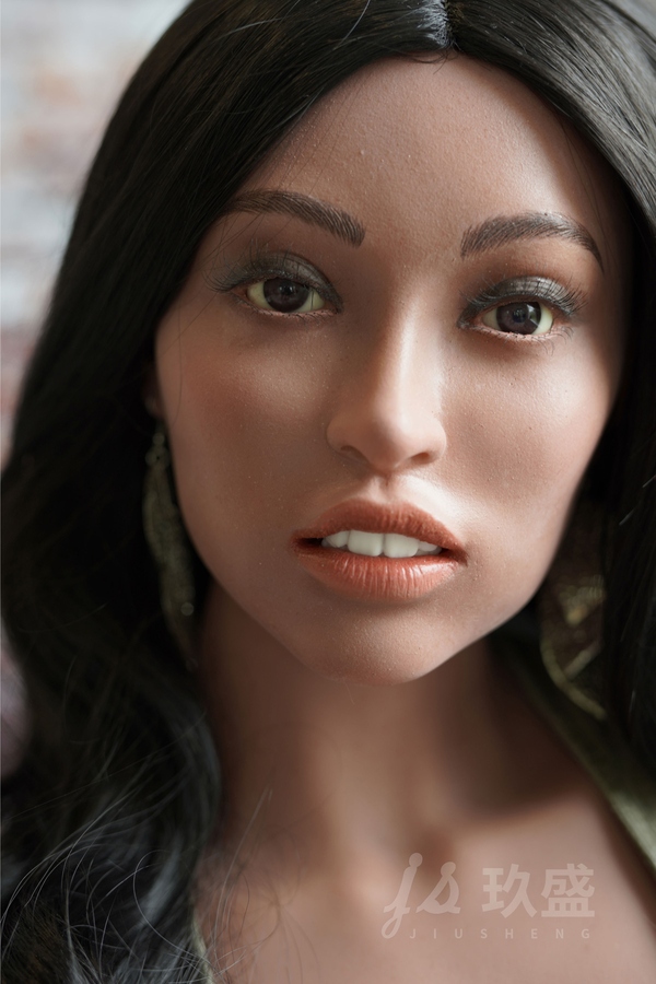 162cm D Cup Silicone Head & TPE Body Thin Lips Voluptuous Black Big Booty Sex Doll Detail View 27