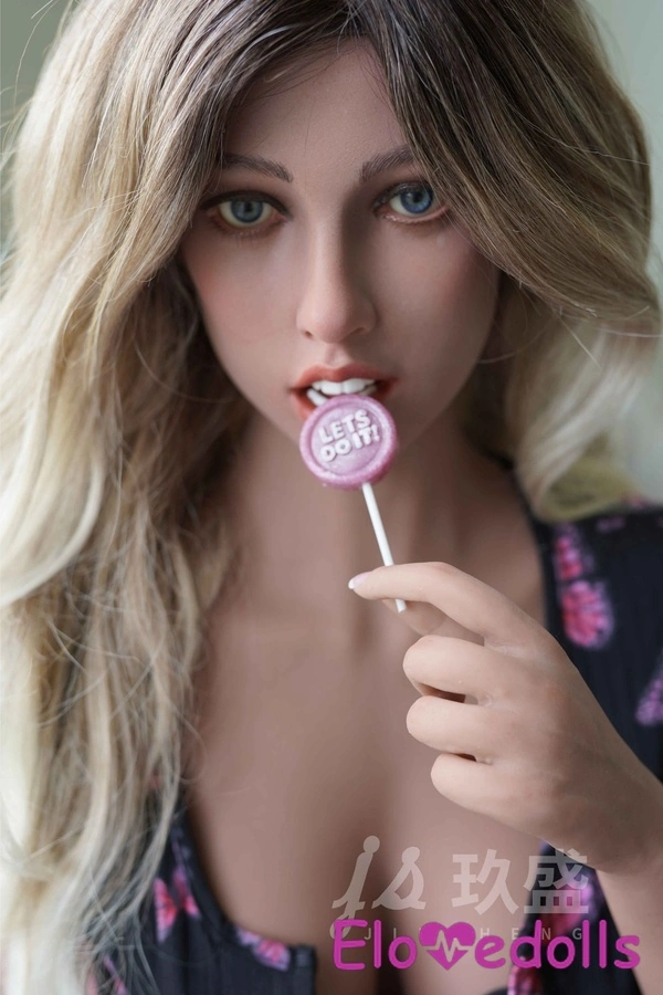 Boneka Seks Realistis Mata Abu-abu Pirang 162cm Kepala Silikon E Cup & Tubuh TPE Detail Tampilan 4
