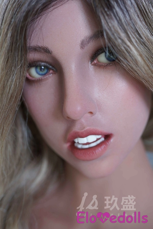 Boneka Seks Realistis Pirang Mungil Bibir Tipis 162cm Kepala Silikon E Cup & Tubuh TPE Detail Tampilan 6