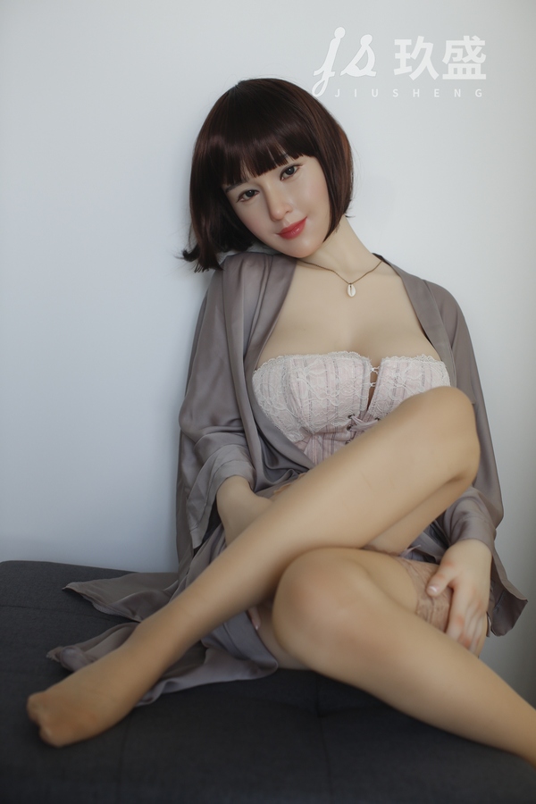 163cm F Cup Silicone Head & TPE Body Thin Lips Brunette Amber Eyes European Sex Doll Gallery 9
