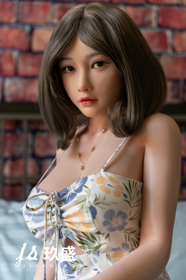 158cm D Cup Silicone Petite Breasts Brunette Blue Eyes Realistic Sex Doll Gallery 2