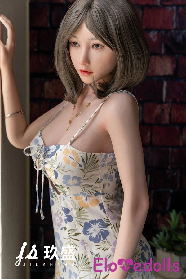 158cm D Cup Silicone Blue Eyes Brunette Petite Breasts Realistic Sex Doll Detail View 12