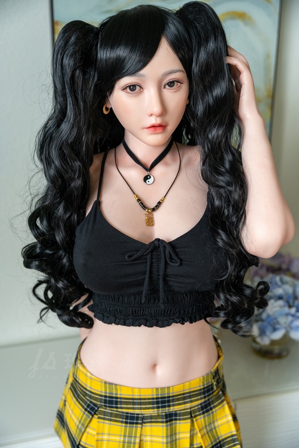 158cm D Cup Silicone Black Amber Eyes Glossy Lips Asian Sex Doll Product