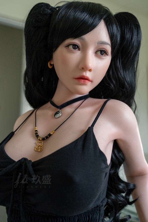 158cm D Cup Silicone Black Amber Eyes Petite Breasts Asian Sex Doll Detail View 4