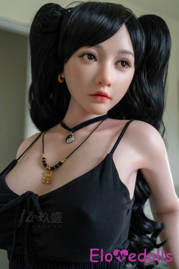 158cm D Cup Silicone Black Amber Eyes Petite Breasts Asian Sex Doll Detail View 4