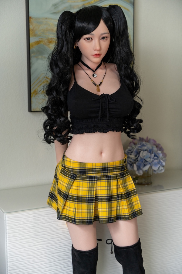 158cm D Cup Silicone Petite Breasts Black Voluptuous Asian Sex Doll Detail View 6