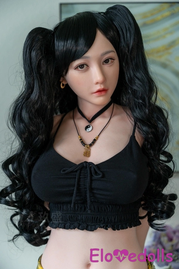 158cm D Cup Silicone Petite Breasts Black Amber Eyes Asian Sex Doll Detail View 33