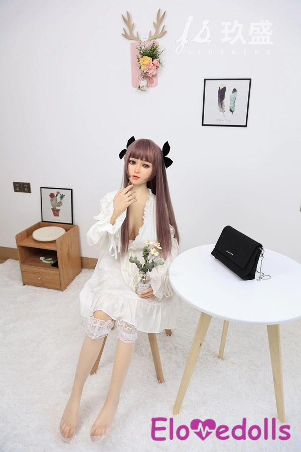 150cm D Cup Silicone Head & TPE Body Thin Lips Small Breasts Gray Eyes Teen Sex Doll Detail View 3
