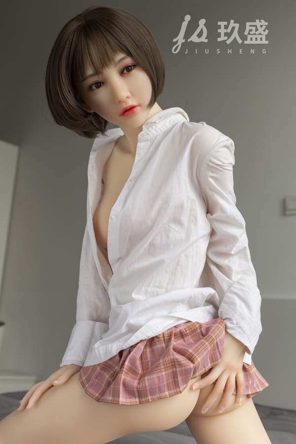 150cm D Cup Silicone Head & TPE Body Brunette Petite Breasts Thin Lips Teen Sex Doll Detail View 5