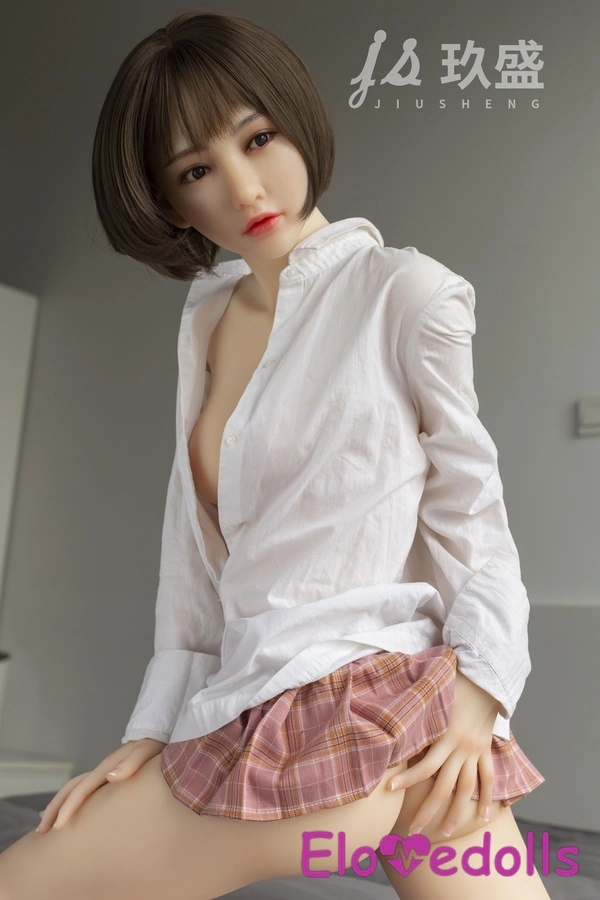 150cm D Cup Silicone Head & TPE Body Brunette Petite Breasts Thin Lips Teen Sex Doll Detail View 5