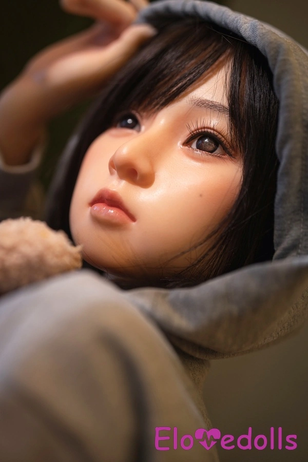 Muñeca sexual de silicona de 83 cm, copa B, pechos pequeños, ojos grises pequeños, vista detallada del torso 14