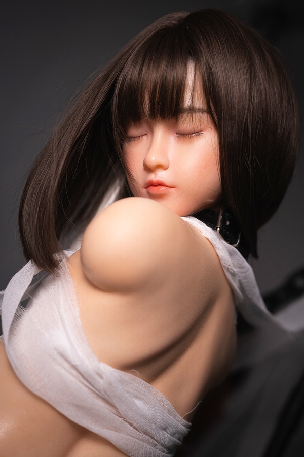 76cm A Cup Silicone Petite Gray Eyes White Sex Doll Torso Detail View 13