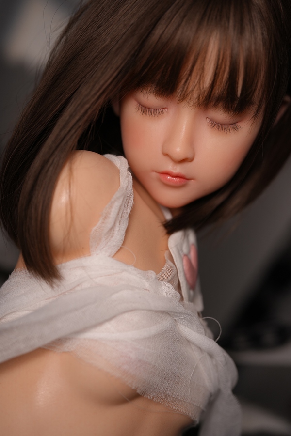 76cm A Cup Silicone White Thin Lips Gray Eyes Sex Doll Torso Detail View 18