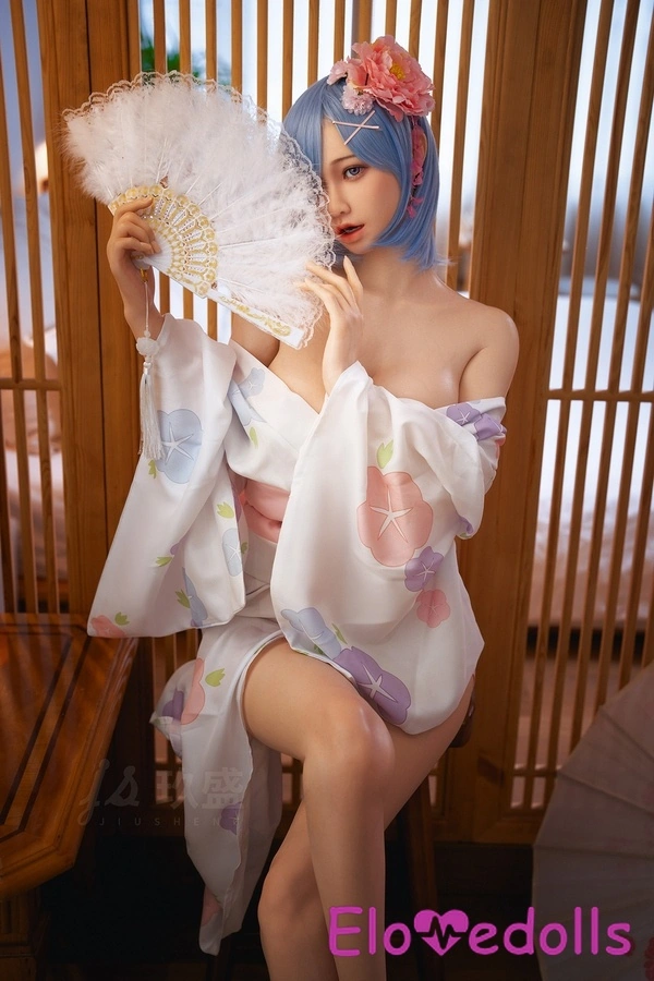 Búp bê tình dục Nhật Bản 160cm E Cup Silicone Mắt xám Ngực nhỏ màu trắng Bộ sưu tập 4