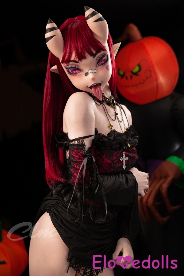 157 см силіконова секс-лялька C-Cup Petite з повними губами та бурштиновими очима, галерея 10