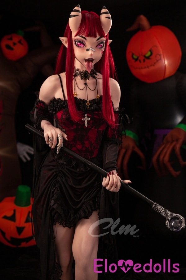 Силіконова лялька-фантазія, розмір C, 157 см, червоні бурштинові очі, повні губи, детальний огляд 11