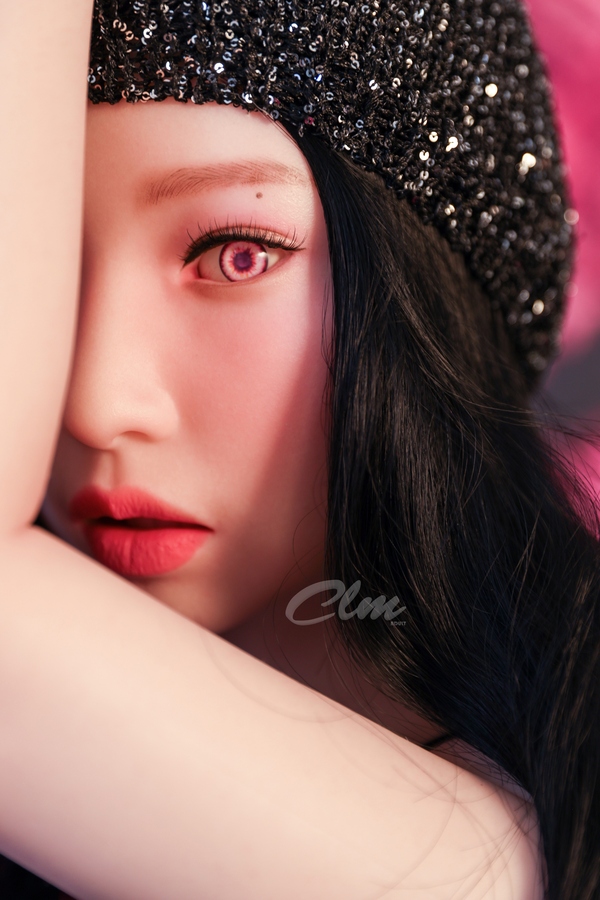 160cm A Cup Silicone Gray Eyes Full Lips Black Fantasy Sex Doll Gallery 3